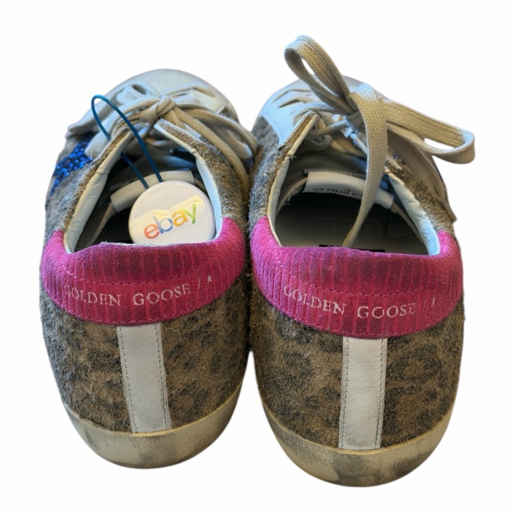 Golden Goose Superstar Leopard Print  Suede Low Tops - Picture 4 of 6